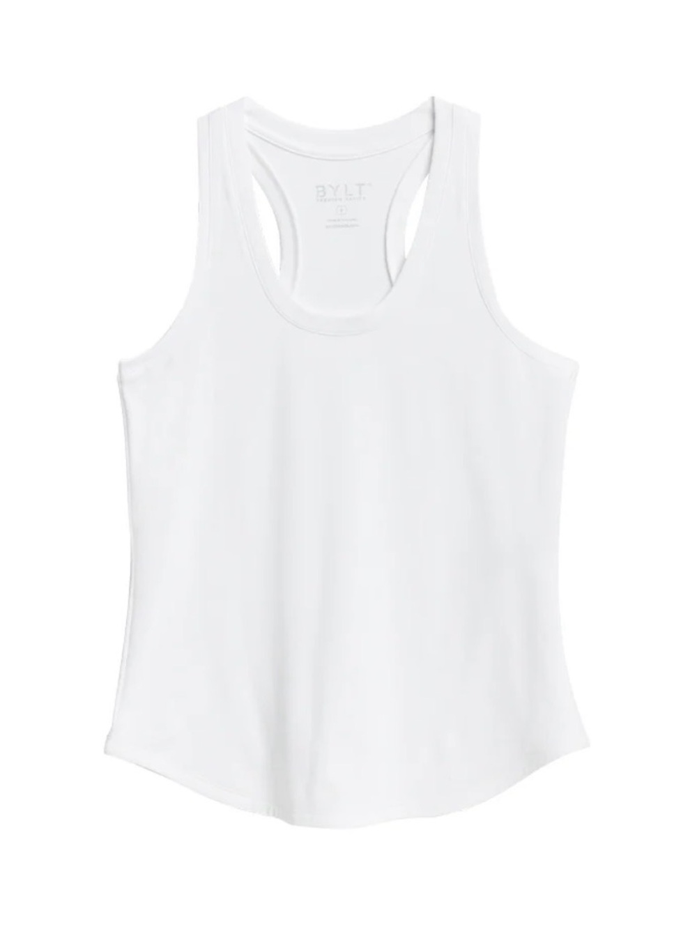 BYLT Basics Drift Racerback White Tank Top Women’s Size Small